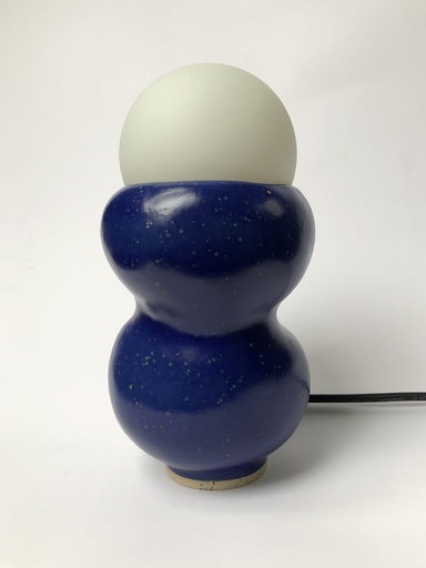 [SN009] Barbapapa lamp, blauw. hoogte= 27cm, ⌀= 12cm. Dimmer en lamp inbegrepen